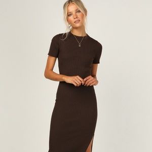 Runway Scout | Matilda Midi Ribbed Dress NWT